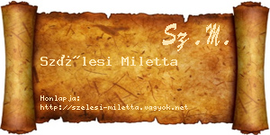 Szélesi Miletta névjegykártya